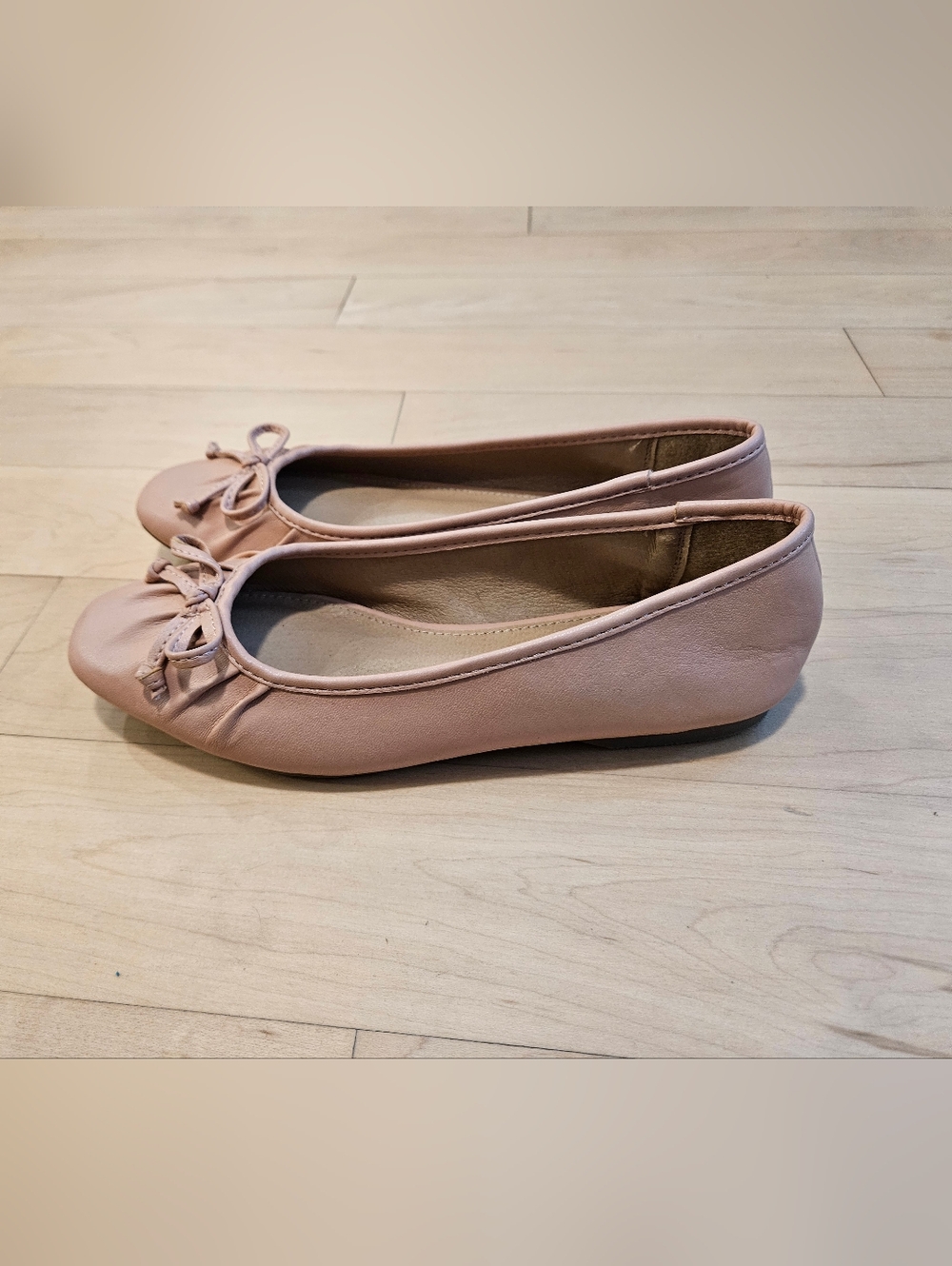 DV Dolce Vita Blush Pink Ballet Flats Bow Square Toe Slip On Women’s 6